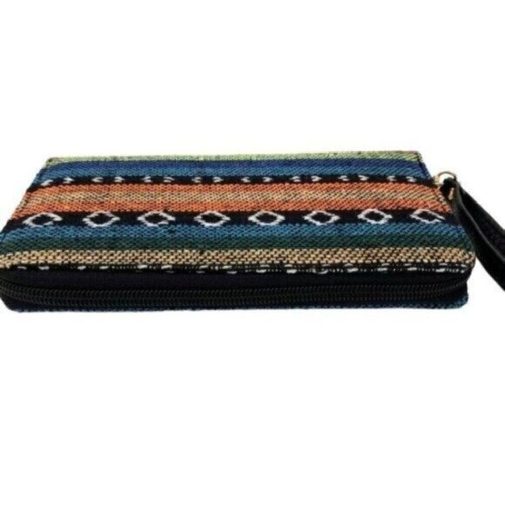 Western Aztec Southwestern Woven Wallet Wristlet - Picture 3 of 9